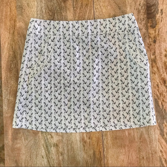 J. Crew Mini Skirt 6 Anchor Print Boating Sailing - Picture 7 of 7